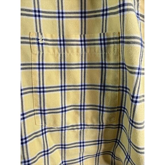 IZOD Yellow Casual Button-Down Relaxed Fit Long Sleeve Plaid Shirt Mens XL 46-48 - Picture 3 of 8